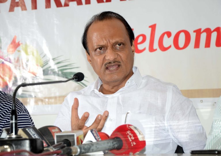 Nagpur: Nationalist Congress Party (NCP) leader Ajit Pawar addresses a press conference in Nagpur, on Oct 30, 2018. (Photo: IANS)